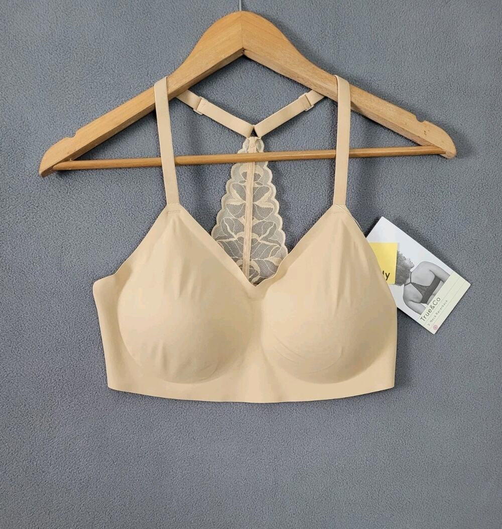 True Everybody by True & Co. Women's Everybody Lace Racerback Bralette Large